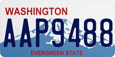 WA license plate AAP9488