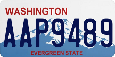 WA license plate AAP9489