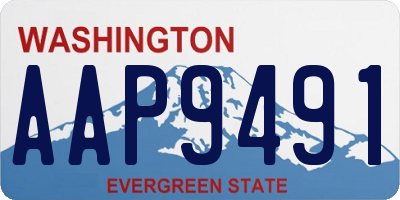 WA license plate AAP9491