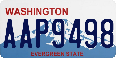 WA license plate AAP9498