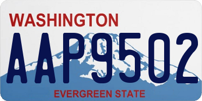 WA license plate AAP9502
