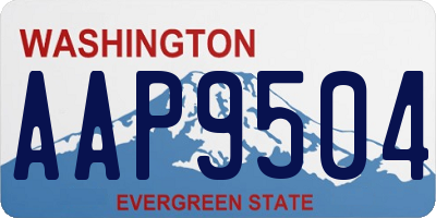 WA license plate AAP9504