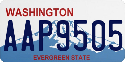 WA license plate AAP9505