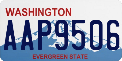 WA license plate AAP9506