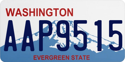 WA license plate AAP9515