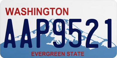 WA license plate AAP9521