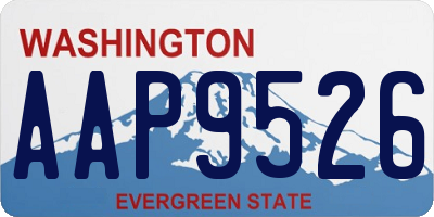 WA license plate AAP9526