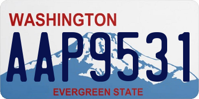 WA license plate AAP9531