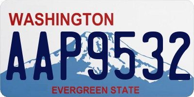 WA license plate AAP9532