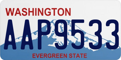 WA license plate AAP9533