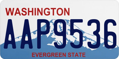 WA license plate AAP9536