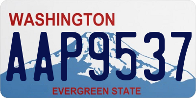 WA license plate AAP9537