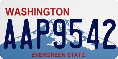 WA license plate AAP9542