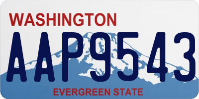 WA license plate AAP9543
