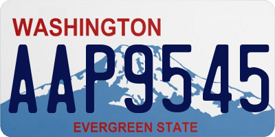 WA license plate AAP9545