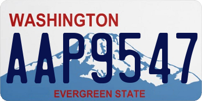 WA license plate AAP9547