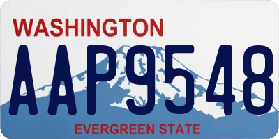 WA license plate AAP9548