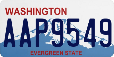 WA license plate AAP9549