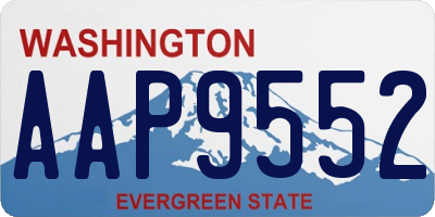 WA license plate AAP9552