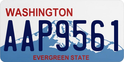 WA license plate AAP9561