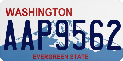 WA license plate AAP9562