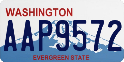 WA license plate AAP9572