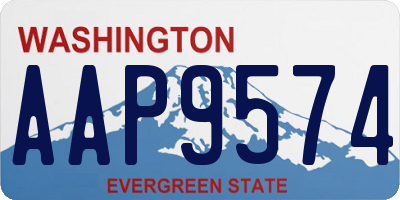WA license plate AAP9574