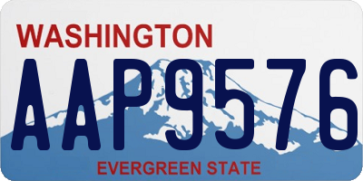 WA license plate AAP9576