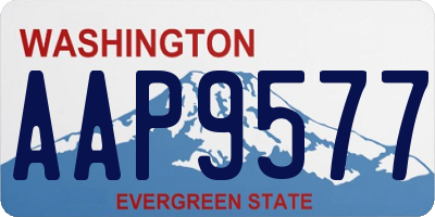 WA license plate AAP9577