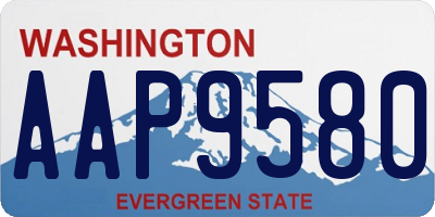 WA license plate AAP9580