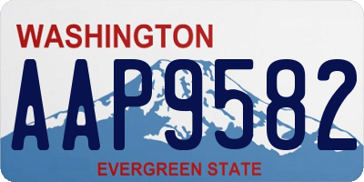WA license plate AAP9582