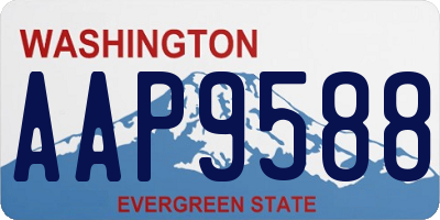 WA license plate AAP9588