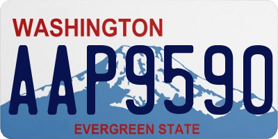 WA license plate AAP9590