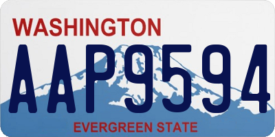 WA license plate AAP9594