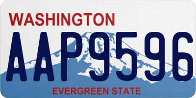 WA license plate AAP9596