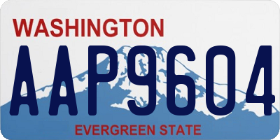 WA license plate AAP9604