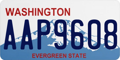 WA license plate AAP9608
