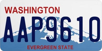 WA license plate AAP9610