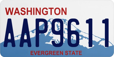 WA license plate AAP9611