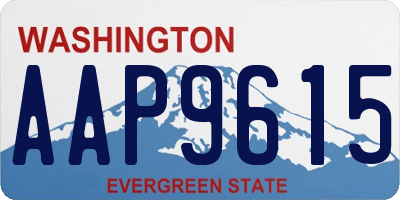 WA license plate AAP9615