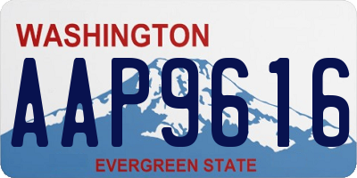 WA license plate AAP9616