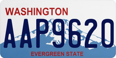 WA license plate AAP9620