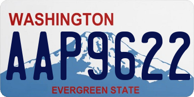 WA license plate AAP9622