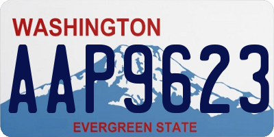 WA license plate AAP9623