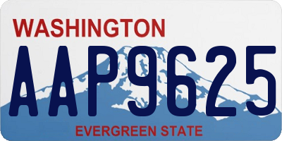 WA license plate AAP9625