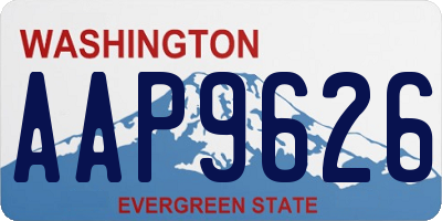 WA license plate AAP9626