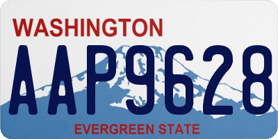 WA license plate AAP9628