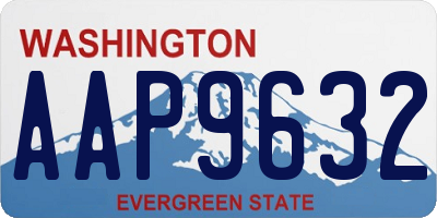 WA license plate AAP9632