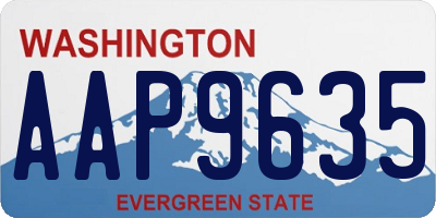 WA license plate AAP9635