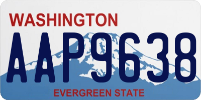 WA license plate AAP9638